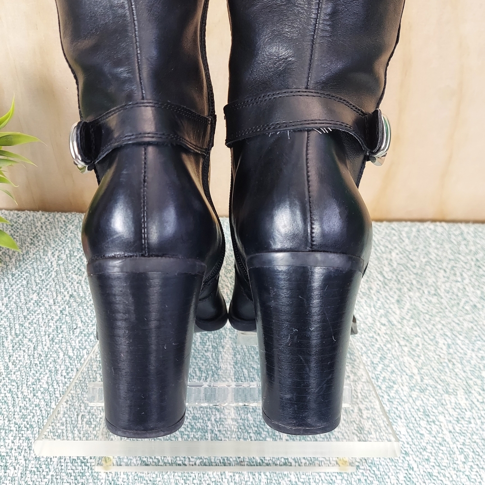 Franco Sarto Carlie Knee High Boots, Black Leather, Sz 11 - Picture 8 of 16